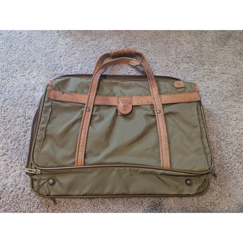 HARTMANN 21 X 12 Carry on Duffle Bag Ballistic Nylon/Leather wear on handles